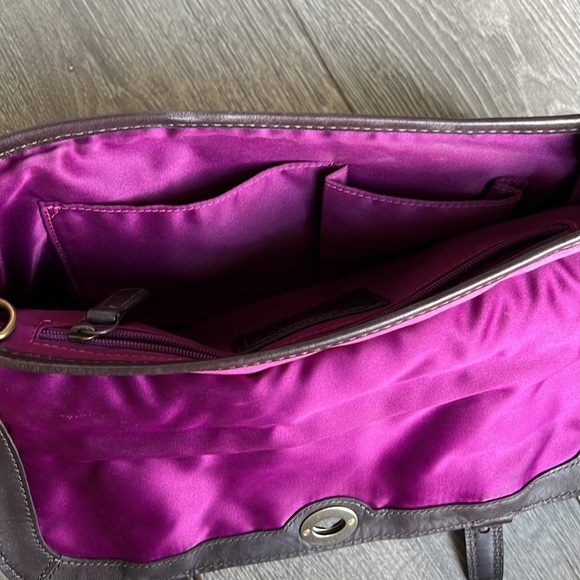 Coach 65th Anniversary Legacy Brown Leather Color Stripe Garcia Clutch/Wristlet - Picture 12 of 14